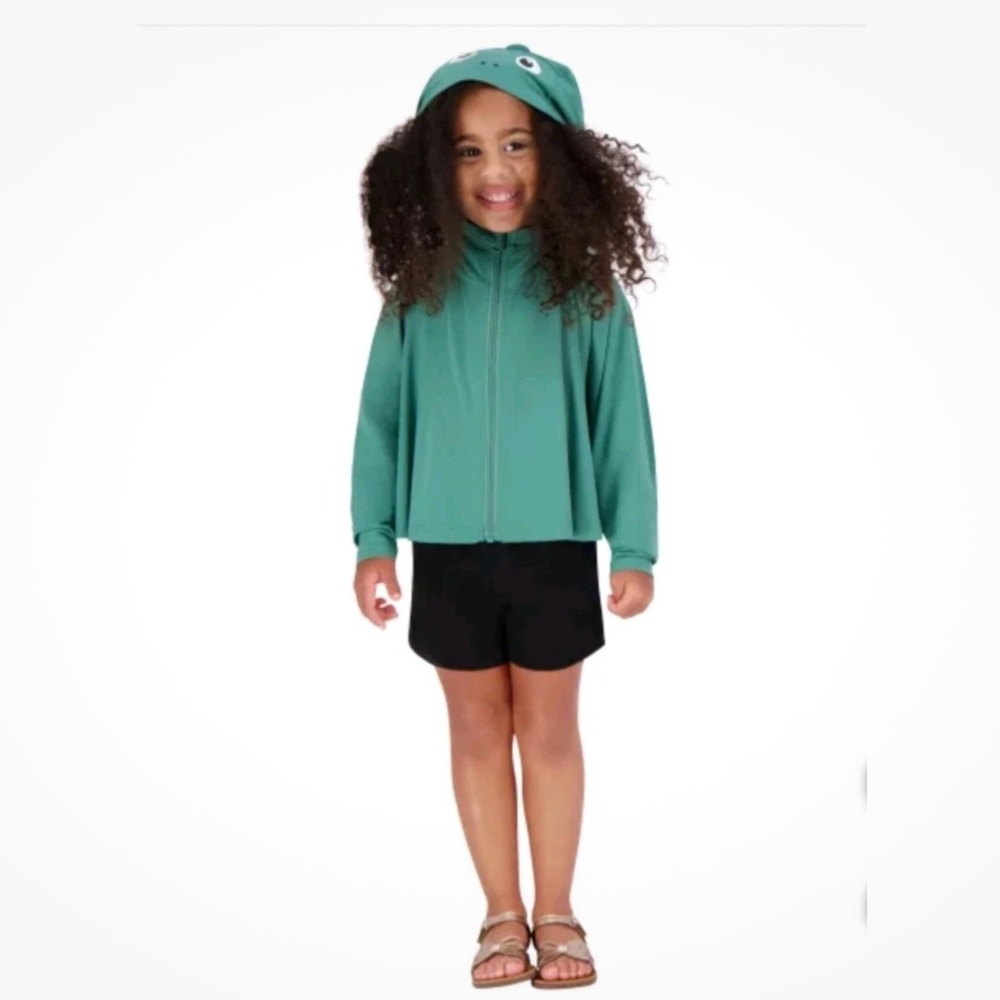 Kids Green Hooded Cape
